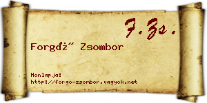 Forgó Zsombor névjegykártya
