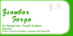 zsombor forgo business card